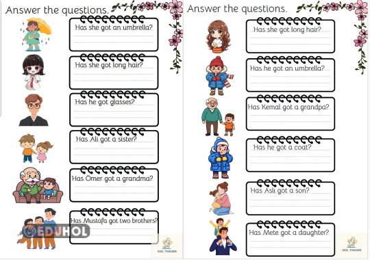 yes no questions(has got)