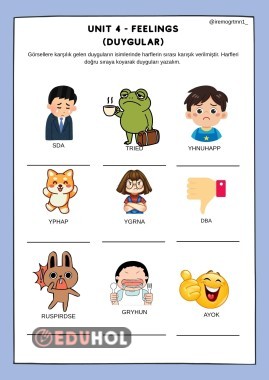 FEELINGS - İngilizce Duygular Etkinliği