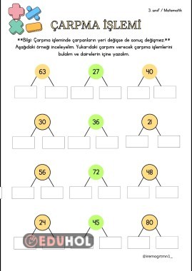 Verilen Çarpıma Ulaşma - 3. Sınıf Çarpma İşlemi
