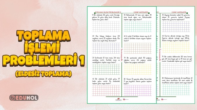 2. Sınıf Toplama İşlemi Problemleri 1 (2 Sayfa)