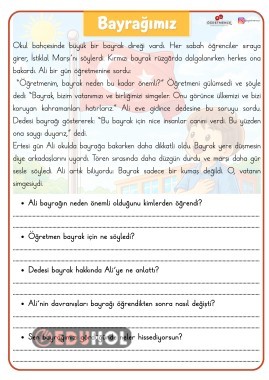 Bayrak Sevgisi Okuduğunu Anlama Metni 1