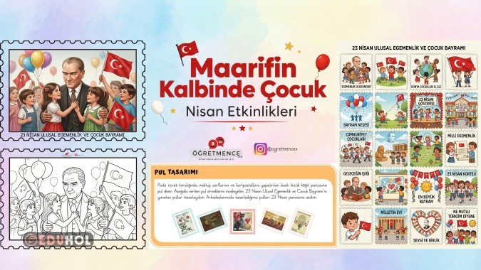 Maarifin Kalbinde Çocuk- Pul Tasarımı