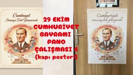 29 Ekim Cumhuriyet Bayramı Pano Çalışması (kapı posteri) 4