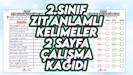 Zıt Anlamlı Kelimeler