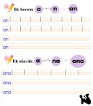 İlk hecem- ilk sözcüğüm (an- ana)