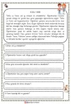 1.SINIF TÜRKÇE OKUMA ANLAMA METNİ 1