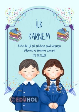 1.SINIF KARNE KILIFI İLK KARNEM