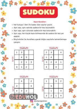 2.SINIF SUDOKU