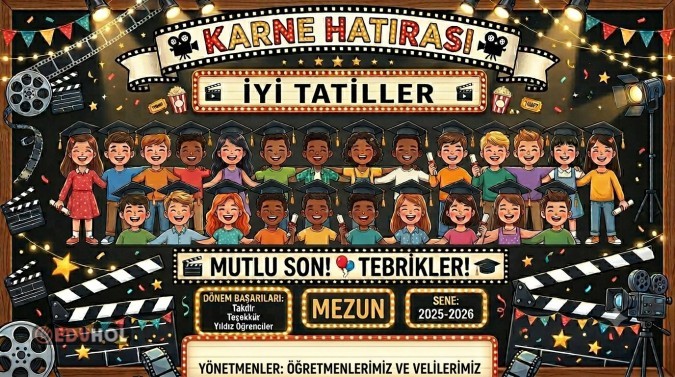 4. SINIF MEZUNİYET HATIRASI KARNE PANOSU