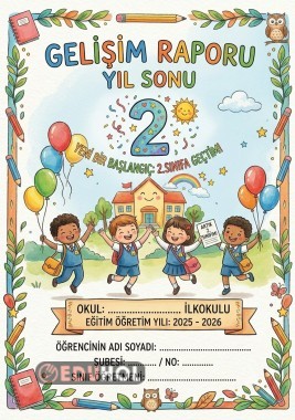 1. SINIF GELİŞİM RAPORU KAPAĞI KARNE KILIFI