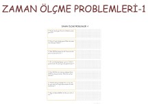 ZAMAN ÖLÇME PROBLEMLERİ-1