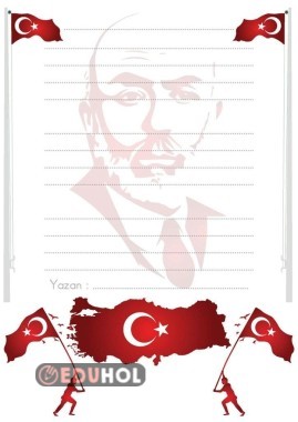 12 Mart - İstiklal Marşı Şablon