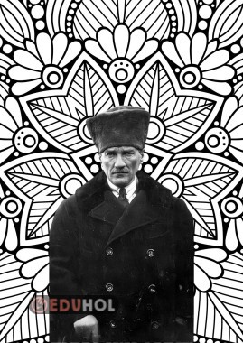 Atatürk - 10 Kasım Mandala Boyama