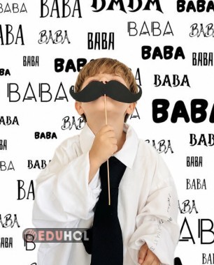 Babalar Günü | Bıyık - Yazı Şablonu