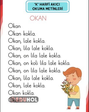 K harfi metin