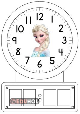 Zaman Ölçme - Saatleri Öğreniyorum | Yaz - Sil Şablonu