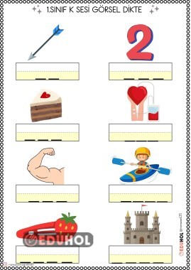 1.SINIF K SESİ GÖRSEL DİKTE ETKİNLİĞİ