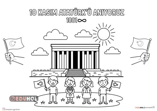 10 Kasım Atatürk’ü Anma Günü ve Haftası Boyama Etkinlikleri