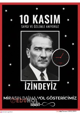 10 KASIM PANO ÇALIŞMASI 3X3 9 A4 KAĞIDI BOYUTUNDA
