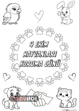4 EKİM HAYVANLARI KORUMA GÜNÜ BOYAMA ETKİNLİĞİ