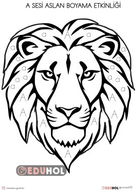 A SESİ ASLAN BOYAMA ETKİNLİĞİ