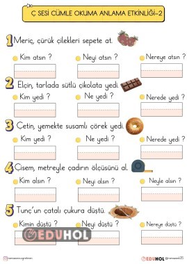 Ç SESİ CÜMLE OKUMA ANLAMA ETKİNLİĞİ-2