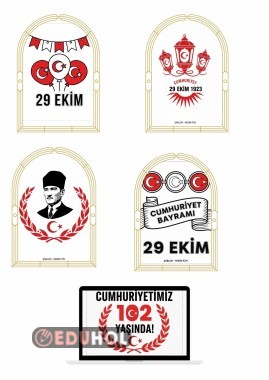 CUMHURİYET BAYRAMI CAM SÜSLERİ