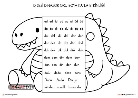 D SESİ DİNAZOR OKU BOYA KATLA ETKİNLİĞİ