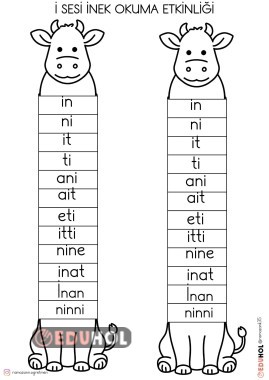 İ SESİ İNEK OKUMA ETKİNLİĞİ İNTERAKTİF