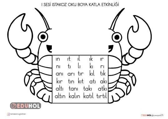 I SESİ ISTAKOZ OKU BOYA KATLA ETKİNLİĞİ