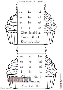 K HARFİ KEK OKU BOYA KATLA ETKİNLİĞİ