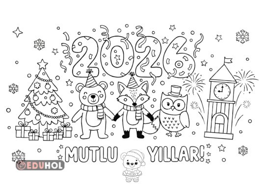 MUTLU YILLAR 2026 BOYAMA SAYFASI