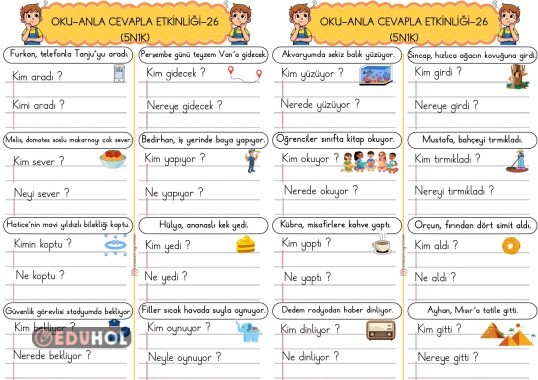 OKU-ANLA CEVAPLA (5N1K) ETKİNLİĞİ-26