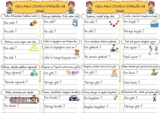 OKU-ANLA CEVAPLA (5N1K) ETKİNLİĞİ-28