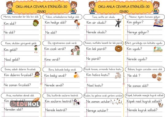 OKU-ANLA CEVAPLA (5N1K) ETKİNLİĞİ-30