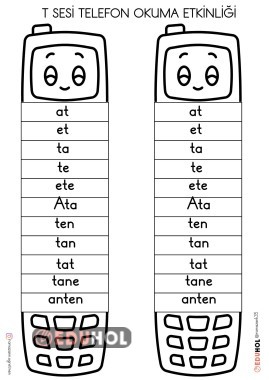 T SESİ TELEFON OKUMA ETKİNLİĞİ İNTERAKTİF