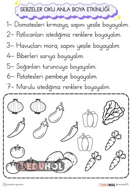 SEBZELER OKU ANLA BOYA ETKİNLİĞİ