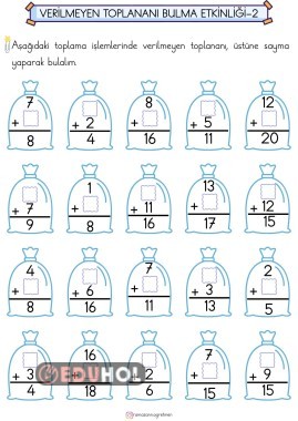VERİLMEYEN TOPLANANI BULMA ETKİNLİĞİ-2