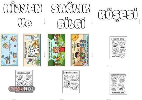 YAŞAM BECERİLERİ HİJYEN VE SAĞLIK BİLGİ KÖŞESİ PANO GÖRSELLERİ