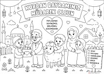 KURBAN BAYRAMI 5 FARKLI BOYAMA GÖRSELİ
