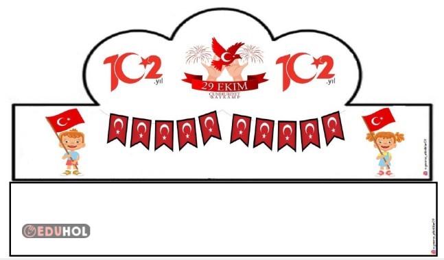 29 EKİM CUMHURİYET BAYRAMI RENKLİ TAÇ