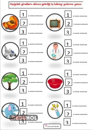 Çağrışım Etkiniği-1 (Kelime Bilgisi)