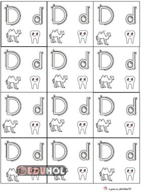 D HARFİ İNTERAKTİF DEFTER ÇALIŞMASI(BOYAMALI)