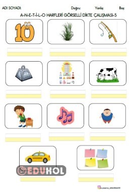 O HARFİ - 2.GRUP HARFLER GÖRSELLİ DİKTE - 5