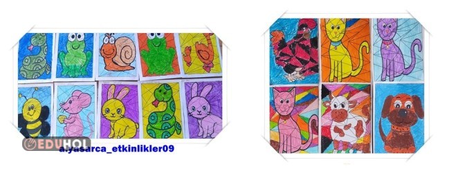 SEVİMLİ HAYVANLAR PASTEL BOYAMA (11 SAYFA)