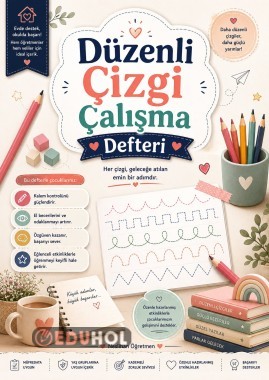 1. Sınıf Düzenli Çizgi Çalışma Defteri 43 sayfa