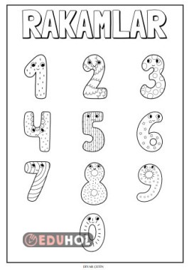 Rakamlar (Boyama Çalışması)