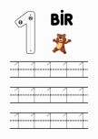 1 Rakamını Yazma Çalışması