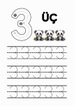 3 Rakamını Yazma Çalışması