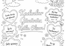 8 Mart Kadınlar Günü Boyama